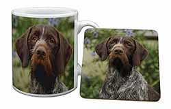 German Wirehaired Pointer Mug and Coaster Set