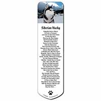 Siberian Husky Dog Bookmark, Book mark, Printed full colour