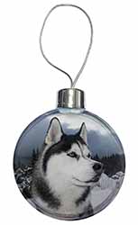 Siberian Husky Dog Christmas Bauble