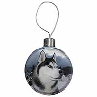 Siberian Husky Dog Christmas Bauble