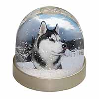 Siberian Husky Dog Snow Globe Photo Waterball