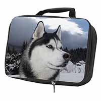 Siberian Husky Dog Black Insulated School Lunch Box/Picnic Bag