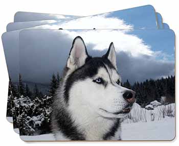 Siberian Husky Dog Picture Placemats in Gift Box