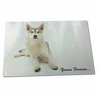 Large Glass Cutting Chopping Board Utonagan Dog 