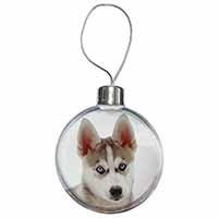 Siberian Husky Puppy Christmas Bauble