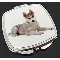 Siberian Husky Puppy Make-Up Compact Mirror