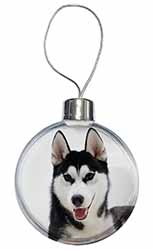 Siberian Husky Dog Christmas Bauble