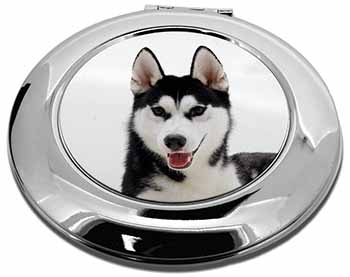 Siberian Husky Dog Make-Up Round Compact Mirror