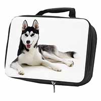 Siberian Husky Dog Black Insulated School Lunch Box/Picnic Bag