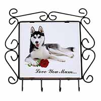 Husky with Rose 