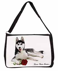 Husky with Rose 