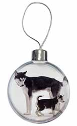 Siberian Huskies Christmas Bauble