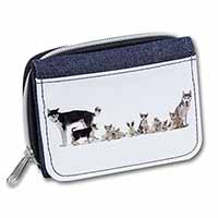 Siberian Huskies Unisex Denim Purse Wallet