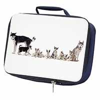 Siberian Huskies Navy Insulated School Lunch Box/Picnic Bag