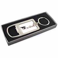 Siberian Huskies Chrome Metal Bottle Opener Keyring in Box