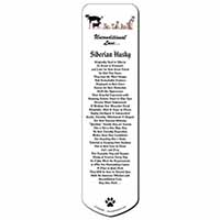 Siberian Husky Family with Love Bookmark, Book mark, Printed full colour