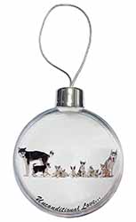 Siberian Husky Family with Love Christmas Bauble