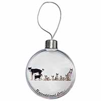 Siberian Husky Family with Love Christmas Bauble