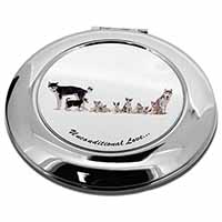 Siberian Husky Family with Love Make-Up Round Compact Mirror