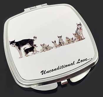 Siberian Husky Family with Love Make-Up Compact Mirror