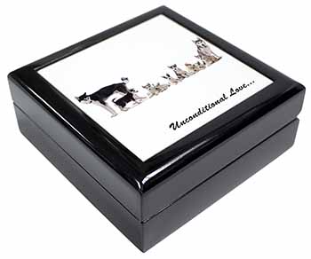 Siberian Husky Family with Love Keepsake/Jewellery Box