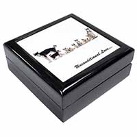 Siberian Husky Family with Love Keepsake/Jewellery Box