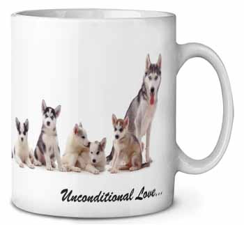 Siberian Husky Family with Love Ceramic 10oz Coffee Mug/Tea Cup