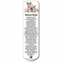 Siberian Huskies Bookmark, Book mark, Printed full colour