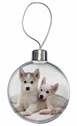 Siberian Huskies Christmas Bauble