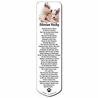 Siberian Husky Bookmark, Book mark, Printed full colour