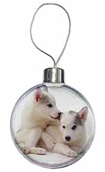 Siberian Husky Christmas Bauble