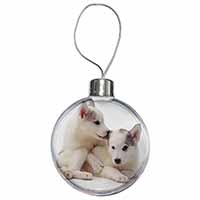 Siberian Husky Christmas Bauble