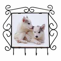 Siberian Husky Wrought Iron Key Holder Hooks