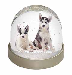 Siberian Huskies Snow Globe Photo Waterball