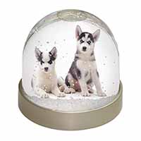 Siberian Huskies Snow Globe Photo Waterball