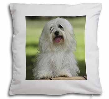 Havanese Dog Soft White Velvet Feel Scatter Cushion