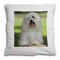 Havanese Dog Soft White Velvet Feel Scatter Cushion