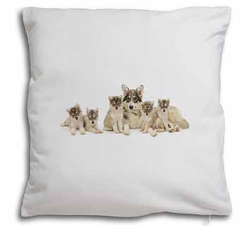 Utonagan Puppy Dogs Soft White Velvet Feel Scatter Cushion