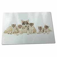 Large Glass Cutting Chopping Board Utonagan Puppy Dogs