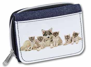 Utonagan Puppy Dogs Unisex Denim Purse Wallet