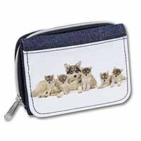 Utonagan Puppy Dogs Unisex Denim Purse Wallet