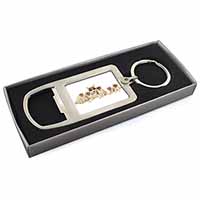 Utonagan Puppy Dogs Chrome Metal Bottle Opener Keyring in Box