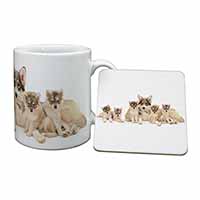 Utonagan Puppy Dogs Mug and Coaster Set