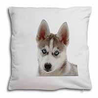 Siberian Husky Soft White Velvet Feel Scatter Cushion