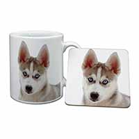 Siberian Husky Mug and Coaster Set