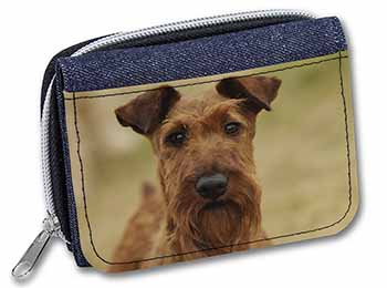 Irish Terrier Dog Unisex Denim Purse Wallet
