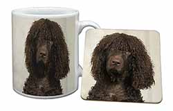 Irish Water Spaniel Dog Mug and Coaster Set