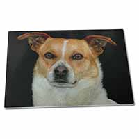 Large Glass Cutting Chopping Board Jack Russell Terrier Dog