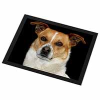 Jack Russell Terrier Dog Black Rim High Quality Glass Placemat