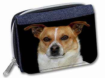 Jack Russell Terrier Dog Unisex Denim Purse Wallet